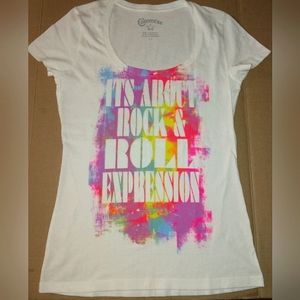 ☆NWOT☆Converse Juniors "It's About Rock & Roll Expression" Graphic t-shirt~S~
